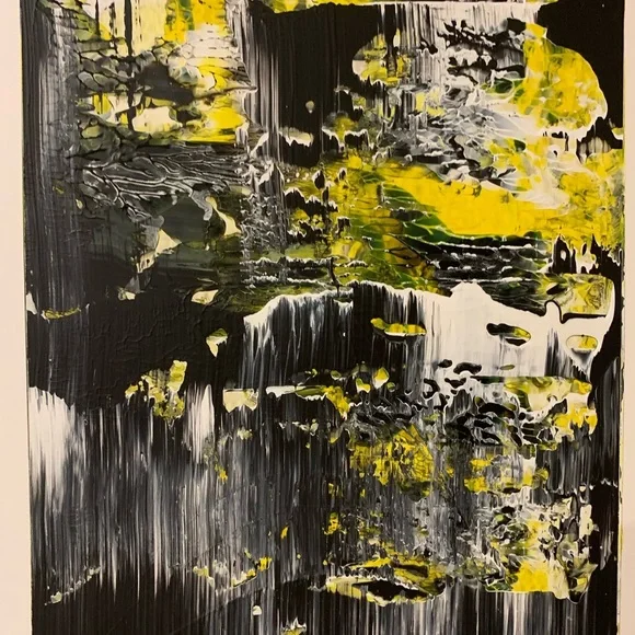 Original Hand Painted Abstract “Story Book” / 11X14 inch on yupo paper - Picture 4 of 4